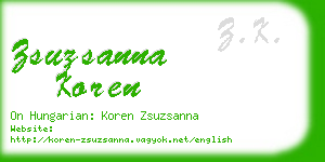 zsuzsanna koren business card